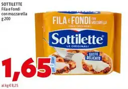 MEGA SOTTILETTE Fila e Fondi con mozzarella offerta