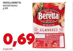 MEGA FRATELLI BERETTA würstel classici offerta