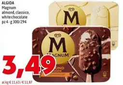 MEGA ALGIDA Magnum almond, classico, white chocolate offerta