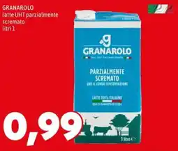 MEGA GRANAROLO latte UHT parzialmente scremato offerta