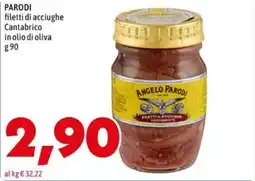 MEGA PARODI filetti di acciughe Cantabrico in olio di oliva offerta