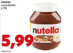 MEGA FERRERO crema Nutella offerta