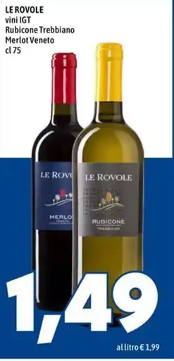 MEGA LE ROVOLE vini IGT Rubicone Trebbiano Merlot Veneto offerta