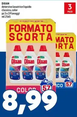 MEGA DIXAN detersivo lavatrice liquido classico, color offerta