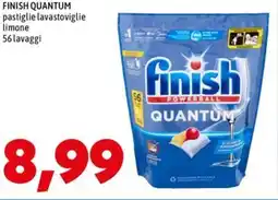 MEGA FINISH QUANTUM pastiglie lavastoviglie limone offerta