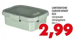 MEGA CONTENITORE CURVER SMART ECO con posate rettangolare offerta