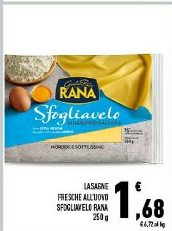 Conad City Giovanni rana - lasagne fresche all'uovo 250 g(ml) offerta