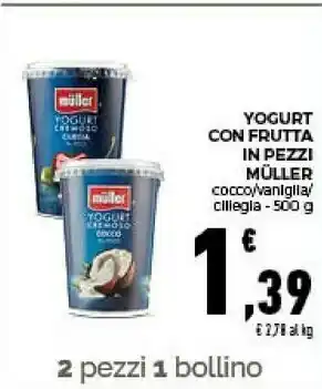 Conad City Crema di yogurt cocco in pezzi 500 g(ml) offerta
