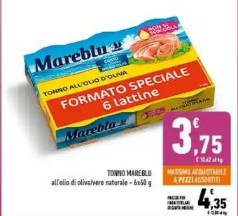 Conad Mareblu - tonno all'olio d'oliva offerta