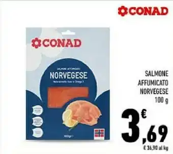 Conad Conad - salmone affumicato norvegese 100 g(ml) offerta