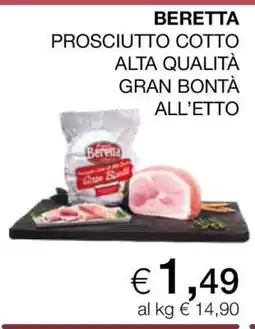 Coop BERETTA prosciutto cotto offerta