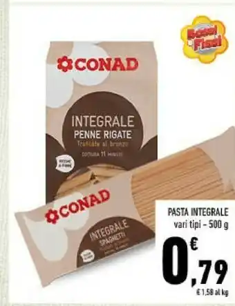 Conad Conad - integrale penne rigate 500 g(ml) offerta