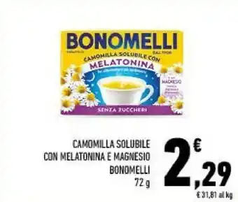 Conad Bonomelli camomilla solubile con melatonina e magnesio offerta