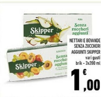 Conad Zuegg nettari e bevande senza zuccheri aggiunti skipper offerta