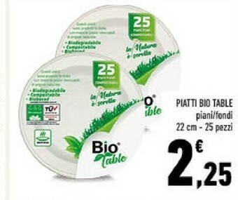 Conad Bio table piatti offerta