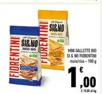 Conad Si & no mini gallette di mais bio 100 g(ml) offerta