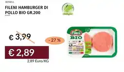 Prezzemolo e Vitale Fileni hamburger di pollo bio offerta