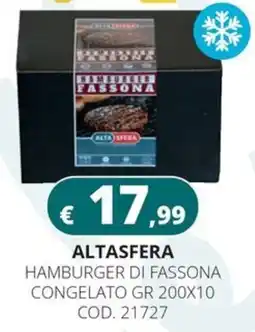 Altasfera Altasfera hamburger di fassona congelato offerta