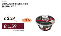 Prezzemolo e Vitale Granarolo ricotta high protein offerta