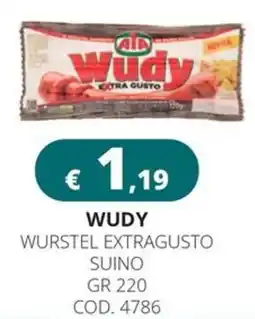 Altasfera Wudy wurstel extragusto suino offerta