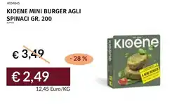 Prezzemolo e Vitale Kioene mini burger agli spinaci offerta