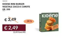 Prezzemolo e Vitale Kioene mini burger vegetale zucca e carote offerta