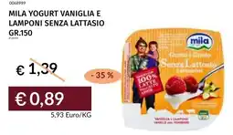Prezzemolo e Vitale Mila yogurt vaniglia e lamponi senza lattasio offerta