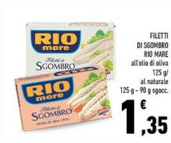 Conad Filetti di sgombro al naturale 125 g(ml) offerta