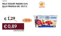 Prezzemolo e Vitale Mila yogurt magro 0,1% alla fragola offerta