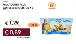 Prezzemolo e Vitale Mila yogurt alla vaniglia 0,1% offerta