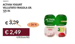 Prezzemolo e Vitale Activia yogurt vellutato fragola offerta