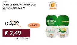 Prezzemolo e Vitale Activia yogurt bianco ai cereali offerta