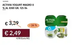 Prezzemolo e Vitale Activia yogurt magro o % al kiwi offerta