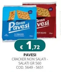 Altasfera Pavesi cracker non salati, salati offerta