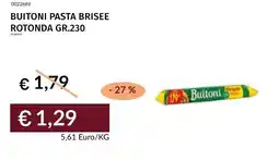 Prezzemolo e Vitale Buitoni pasta brisee rotonda offerta