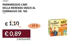 Prezzemolo e Vitale Parmareggio l'abc della merenda snack al formaggio offerta