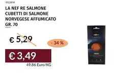 Prezzemolo e Vitale La nef re salmone cubetti di salmone norvegese affumicato offerta