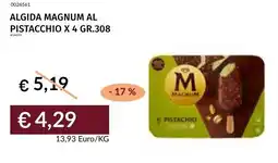 Prezzemolo e Vitale Algida magnum al pistacchio x 4 offerta