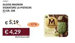Prezzemolo e Vitale Algida magnum signature la pistache x3 offerta