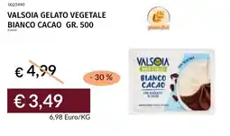 Prezzemolo e Vitale Valsoia gelato vegetale bianco cacao offerta