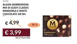 Prezzemolo e Vitale Algida bomboniera mix di gusti classic mandorla e white chocolate offerta