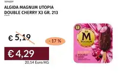 Prezzemolo e Vitale Algida magnum utopia double cherry x3 offerta