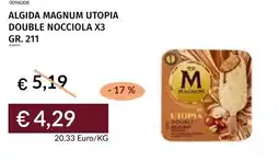 Prezzemolo e Vitale Algida magnum utopia double nocciola x3 offerta