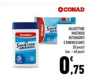 Conad Conad salviettine multiuso detergenti offerta