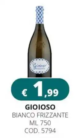 Altasfera Gioioso bianco frizzante offerta