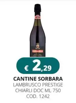 Altasfera Cantine sorbara lambrusco prestige chiarli doc offerta