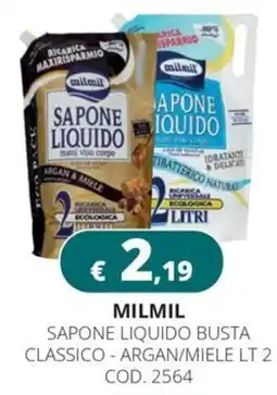 Altasfera Milmil sapone liquido busta classico, argan/miele offerta