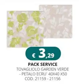 Altasfera Pack service tovagliolo garden verde -petalo ecru offerta