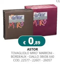 Altasfera Tovagliolo miro marroni, bordeaux, giallo offerta