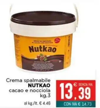 Altasfera Crema spalmabile NUTKAO cacao e nocciola offerta